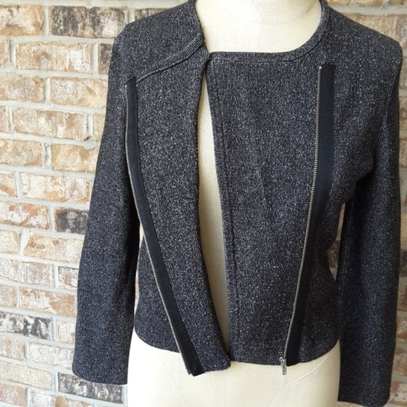 EUC Theory Zip-Up Long Sleeves Moto Jacket Gray XS - Picture 2 of 7